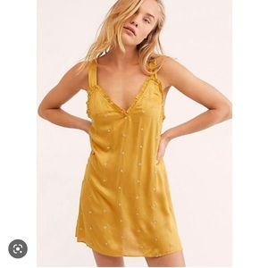 SOLD NWT Free People Yellow Slip Dress